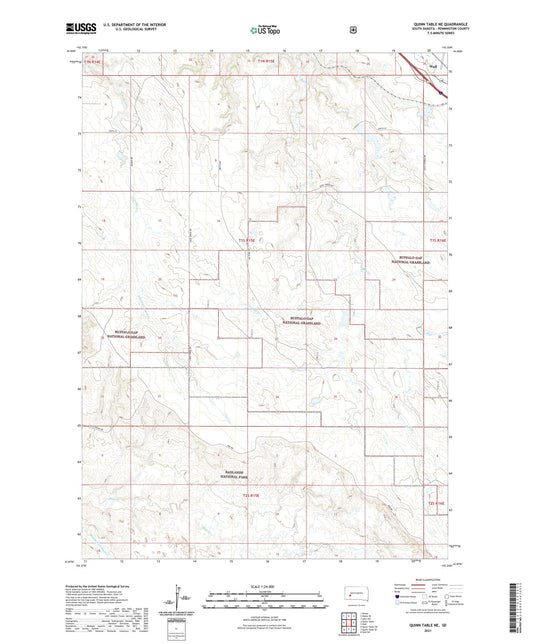 Quinn Table NE South Dakota US Topo Map Image
