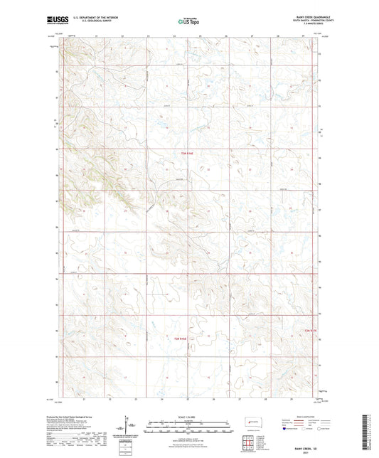 Rainy Creek South Dakota US Topo Map Image