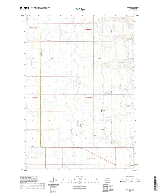 Raymond South Dakota US Topo Map Image