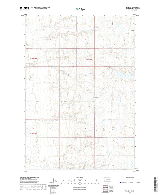 Raymond SE South Dakota US Topo Map Image