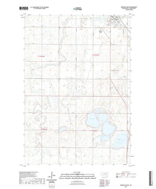 Redfield South South Dakota US Topo Map Image