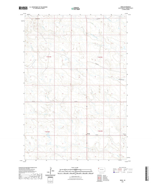 Redig South Dakota US Topo Map Image
