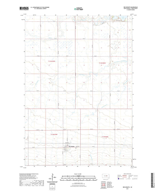 Ree Heights South Dakota US Topo Map Image