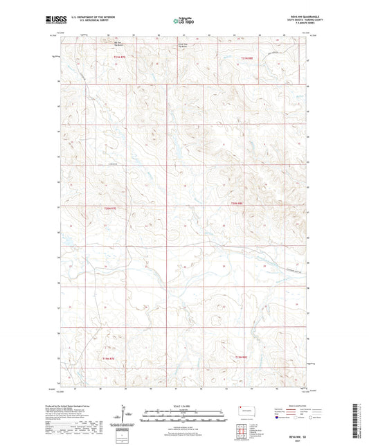 Reva NW South Dakota US Topo Map Image