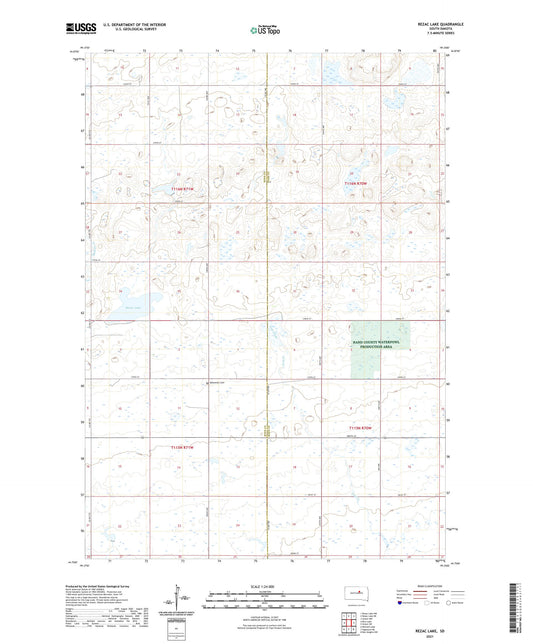Rezac Lake South Dakota US Topo Map Image