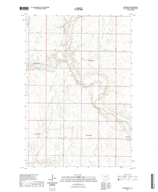 Richmond NE South Dakota US Topo Map Image