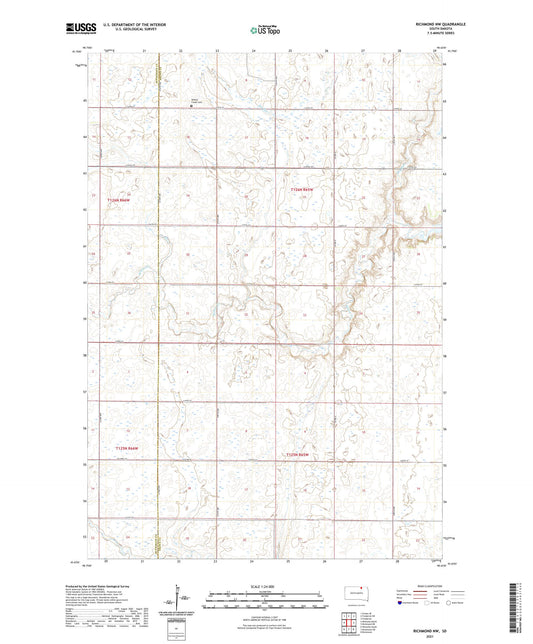 Richmond NW South Dakota US Topo Map Image