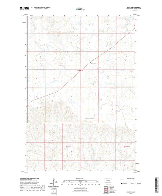Ridgeview South Dakota US Topo Map Image