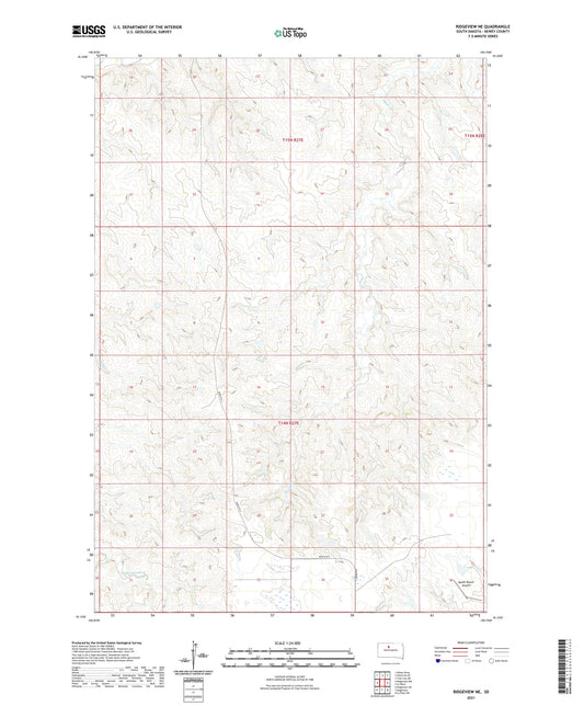 Ridgeview NE South Dakota US Topo Map Image