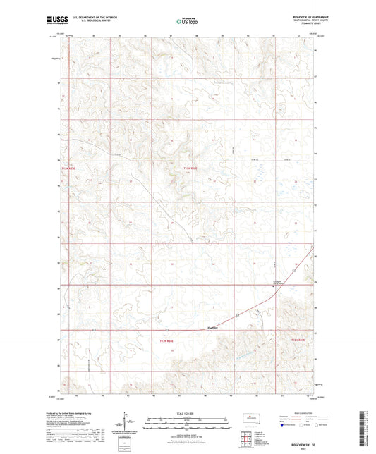 Ridgeview SW South Dakota US Topo Map Image