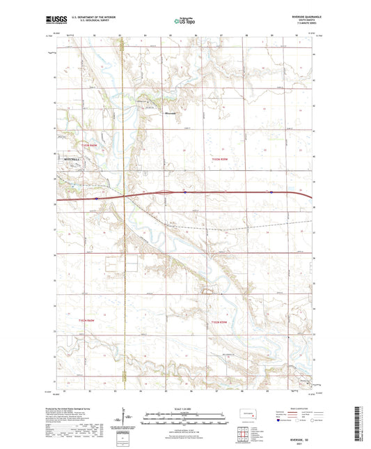 Riverside South Dakota US Topo Map Image