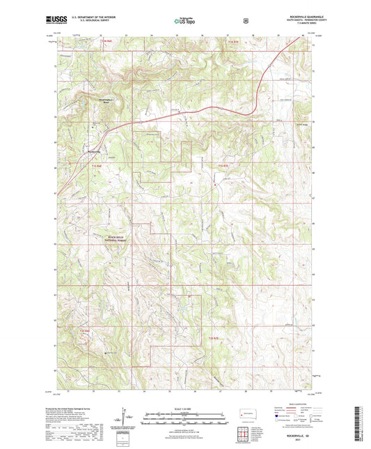 Rockerville South Dakota US Topo Map Image