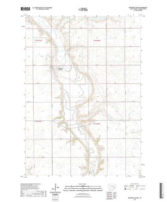 Rockport Colony South Dakota US Topo Map Image