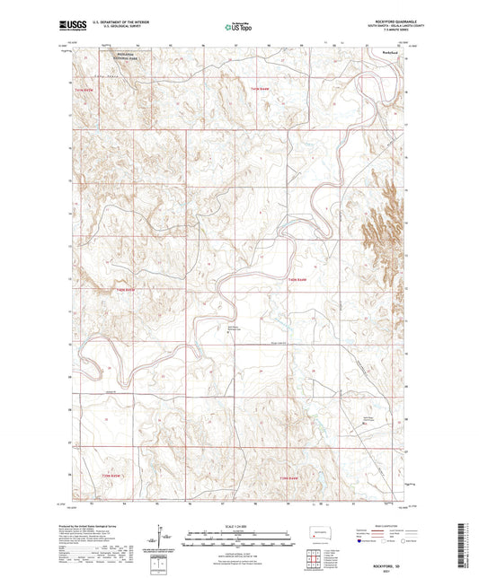 Rockyford South Dakota US Topo Map Image