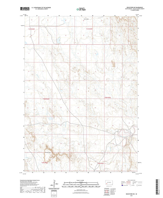 Rockyford NW South Dakota US Topo Map Image