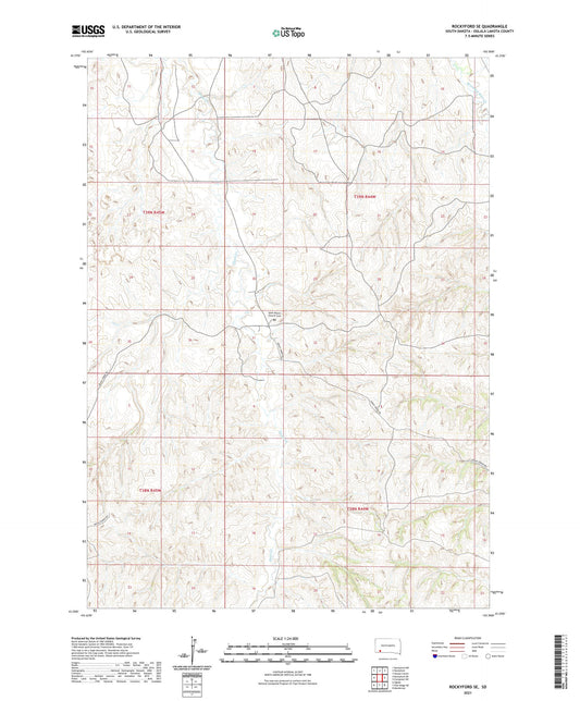 Rockyford SE South Dakota US Topo Map Image