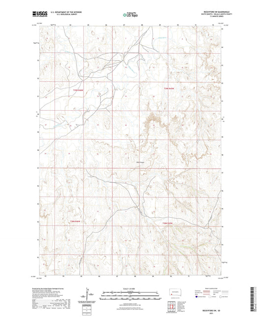 Rockyford SW South Dakota US Topo Map Image