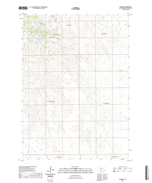 Rosebud South Dakota US Topo Map Image
