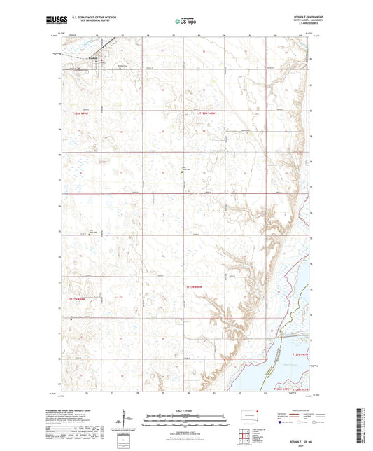 Rosholt South Dakota US Topo Map Image