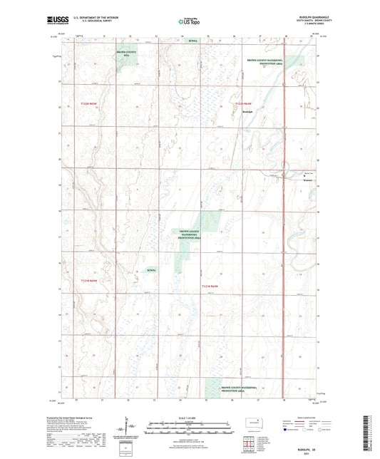 Rudolph South Dakota US Topo Map Image