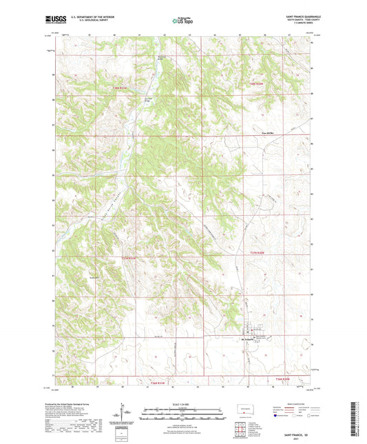 Saint Francis South Dakota US Topo Map Image