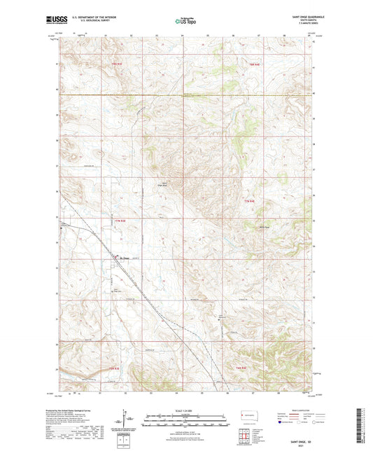Saint Onge South Dakota US Topo Map Image
