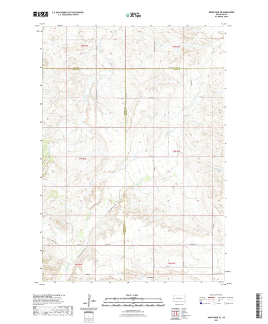 Saint Onge SE South Dakota US Topo Map Image