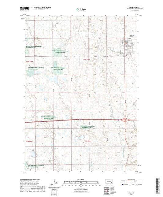 Salem South Dakota US Topo Map Image