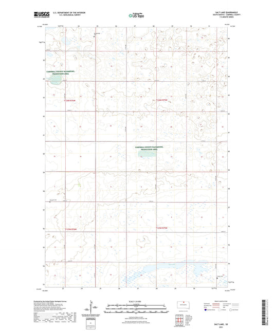 Salt Lake South Dakota US Topo Map Image