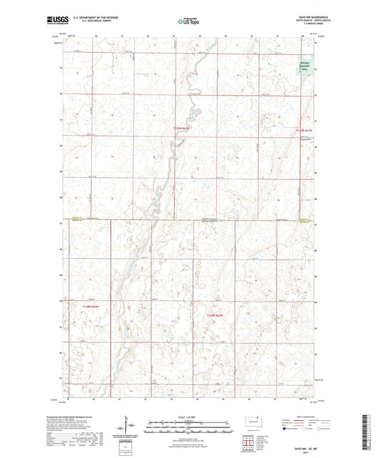 Savo NW South Dakota US Topo Map Image