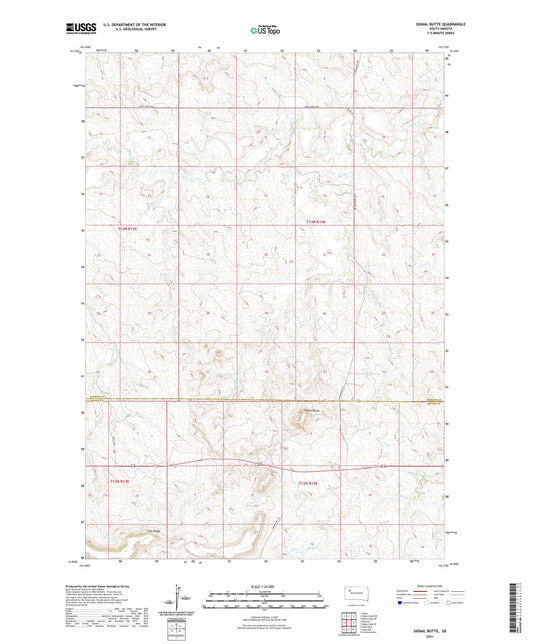Signal Butte South Dakota US Topo Map Image