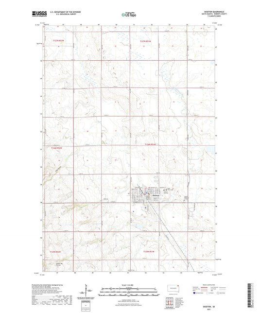 Sisseton South Dakota US Topo Map Image