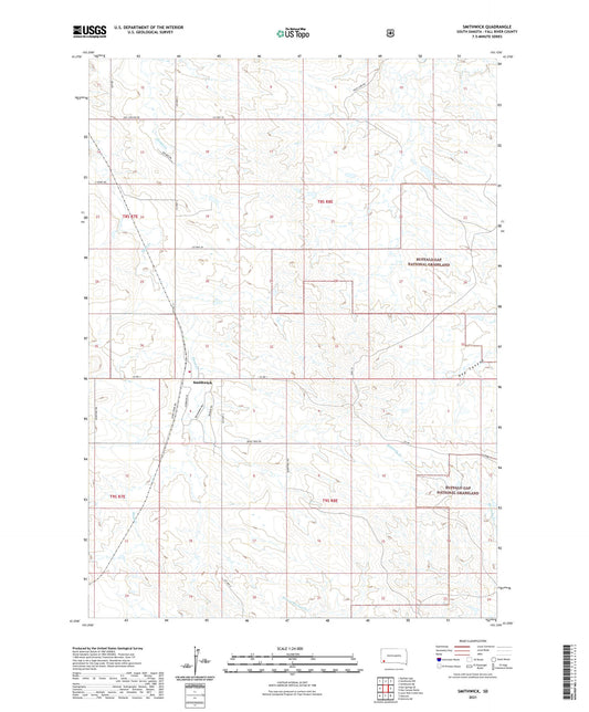 Smithwick South Dakota US Topo Map Image