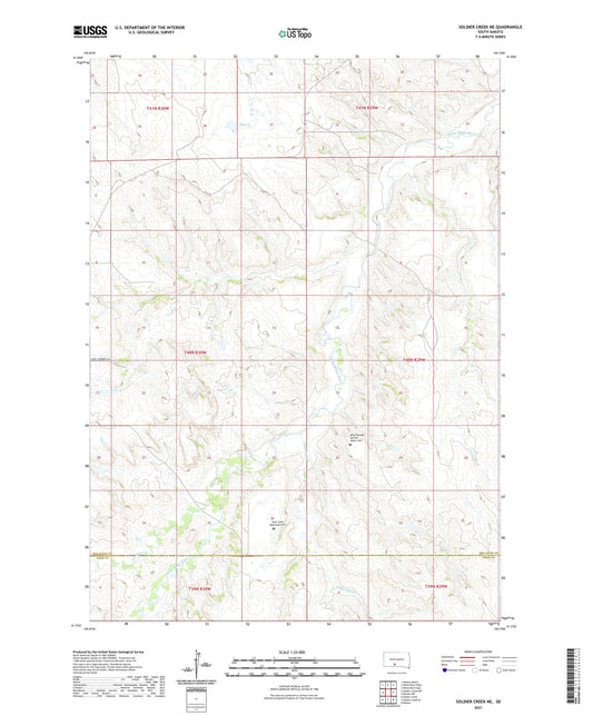 Soldier Creek NE South Dakota US Topo Map Image