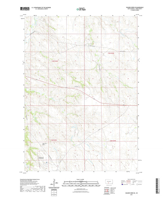 Soldier Creek SE South Dakota US Topo Map Image