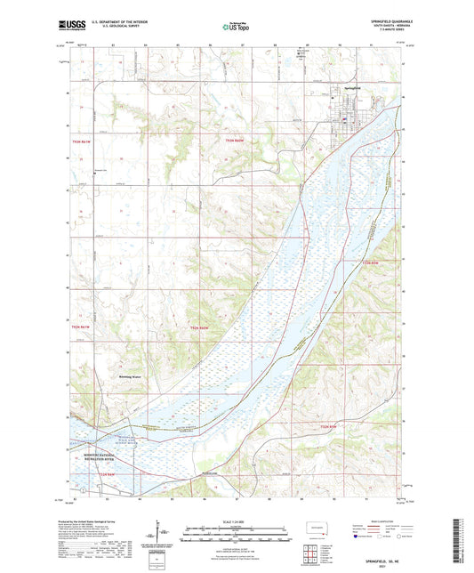 Springfield South Dakota US Topo Map Image