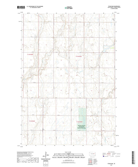 Staum Dam South Dakota US Topo Map Image