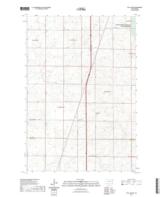Still Lake NE South Dakota US Topo Map Image