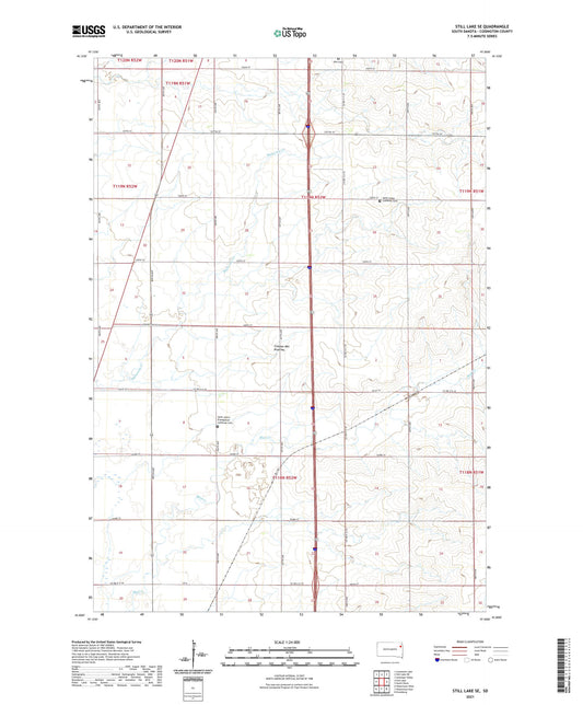 Still Lake SE South Dakota US Topo Map Image