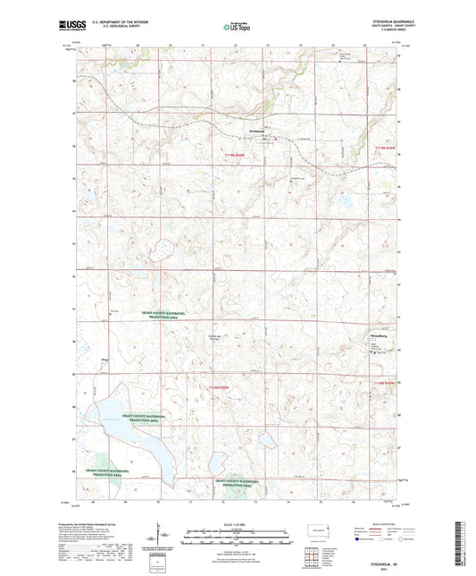 Stockholm South Dakota US Topo Map Image