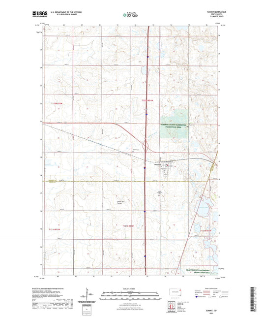 Summit South Dakota US Topo Map Image