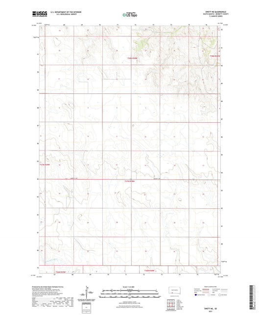 Swett NE South Dakota US Topo Map Image