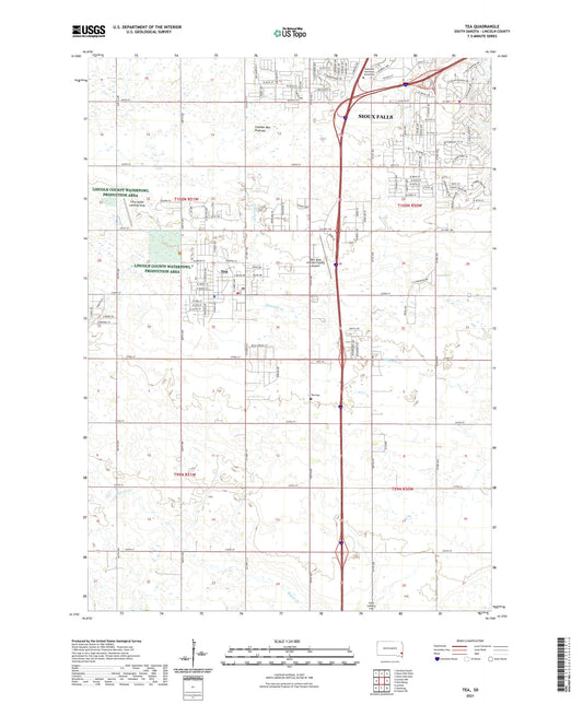 Tea South Dakota US Topo Map Image