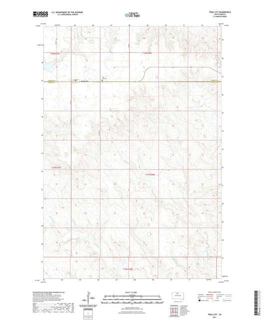 Trail City South Dakota US Topo Map Image