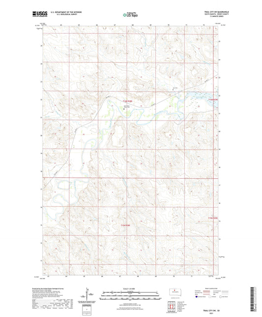 Trail City SW South Dakota US Topo Map Image