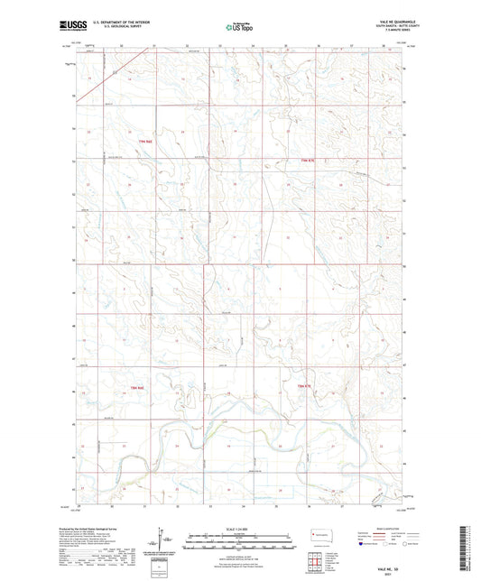 Vale NE South Dakota US Topo Map Image