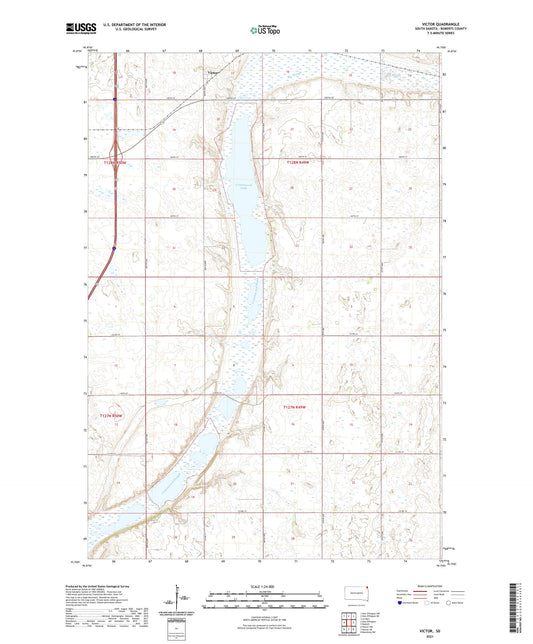 Victor South Dakota US Topo Map Image