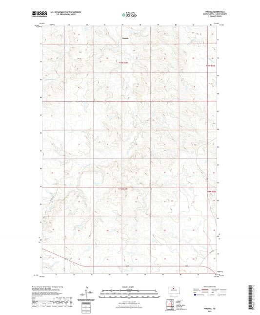 Virginia South Dakota US Topo Map Image