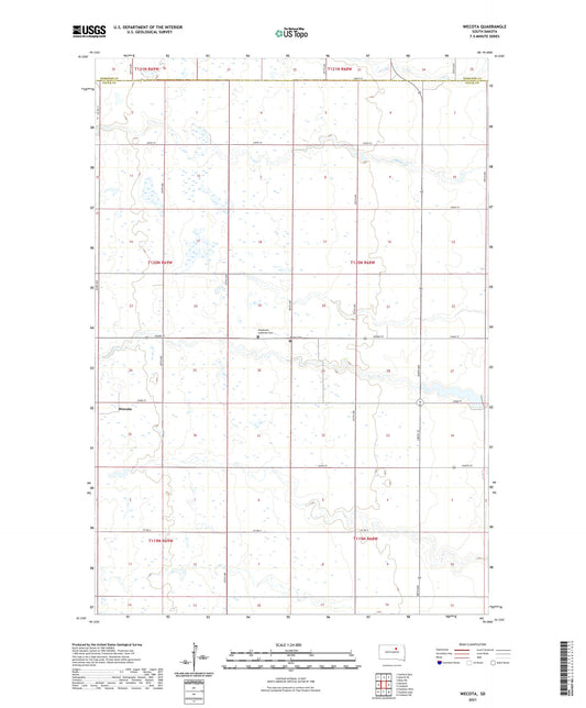 Wecota South Dakota US Topo Map Image