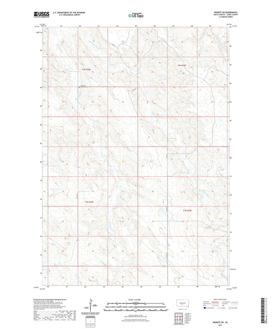 Wendte SW South Dakota US Topo Map Image